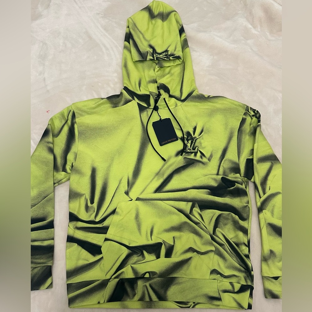 Louis Vuitton LV - printed cotton blend hoodie  
Size Large